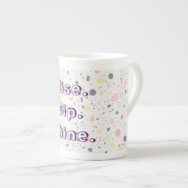 Caneca De Porcelana Abstract Confetti Mug – Modern High-Energy Pattern (Frente Esquerda)