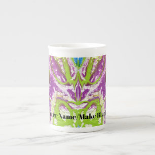 Caneca De Porcelana Abstrato azul roxo Bone China Mug