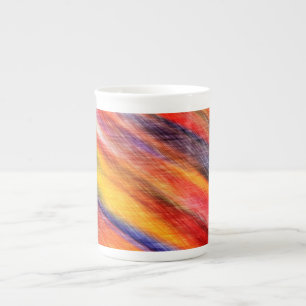 Caneca De Porcelana Abstrato de Cores Sunset