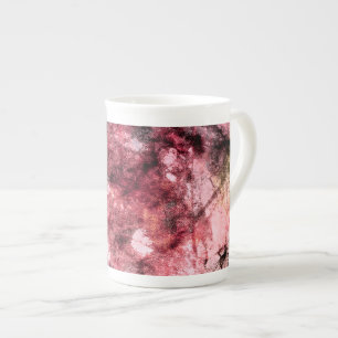 Caneca De Porcelana abstrato de tinta vermelha esmagando a arte modern