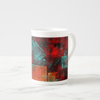 Caneca De Porcelana Abstrato Moderno Padrão Artístico Legal Colorido