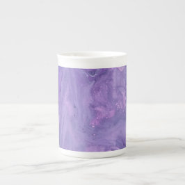 Caneca De Porcelana Abstrato Roxo Especialidade Ossada China Mug