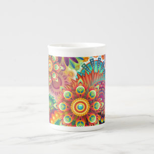 Caneca De Porcelana Abstrato vibrante