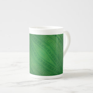 Caneca De Porcelana Aceitação   Padrão de Boho Eclético Verde