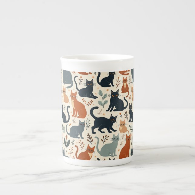 Caneca De Porcelana Adorable Cat Character Mug (Frente)