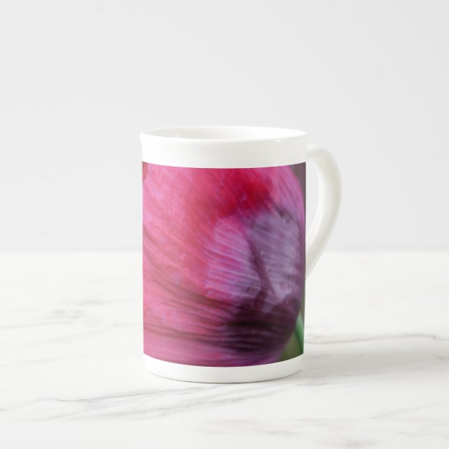 Caneca De Porcelana Adorável cor-de-rosa e púrpura (Frente Esquerda)