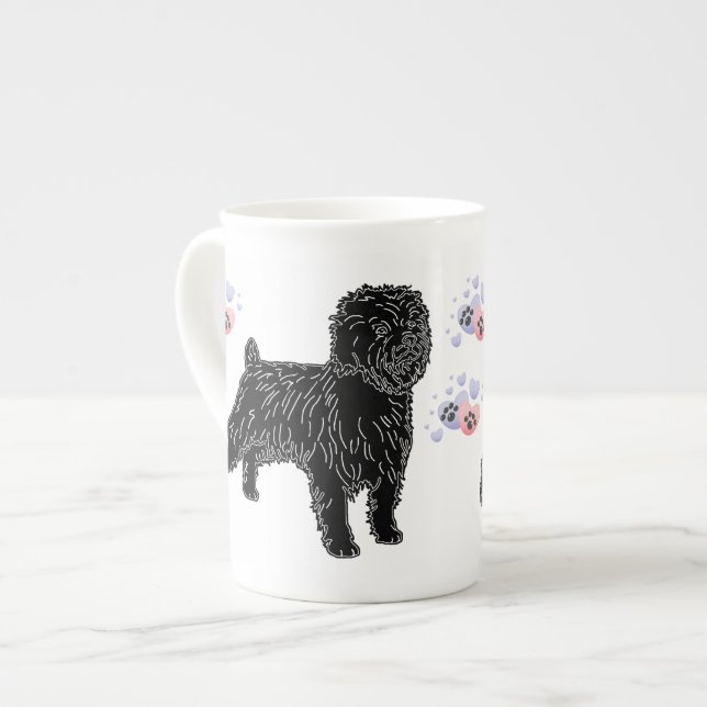 Caneca De Porcelana Affenpinschers (Frente Esquerda)