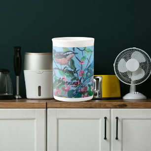 Caneca De Porcelana Afirmação "Bom dia" Arte única