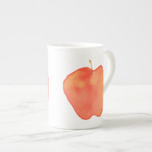 Caneca De Porcelana Aguarela Apple