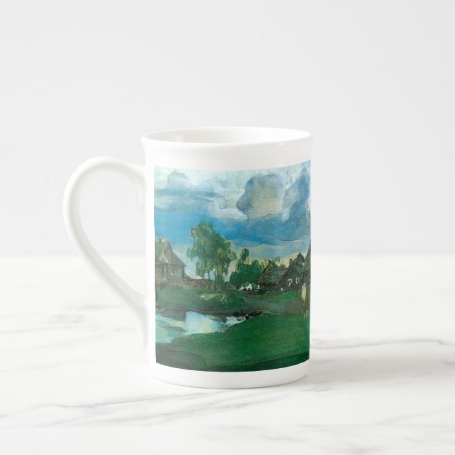 Caneca De Porcelana Aldeia Russa Valentin Serov (Esquerda)
