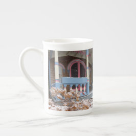 Caneca De Porcelana Algodão Vitoriano em Neve - Vinha de Martha