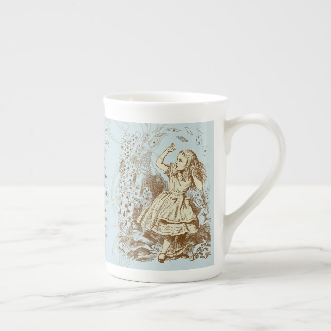 Caneca De Porcelana Alice no osso China do país das maravilhas (Direita)