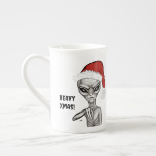 Caneca De Porcelana Alienígena ruim, Natal pesado!