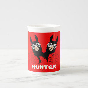 Caneca De Porcelana Alpaca llama Twins Aniversário