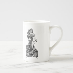 Caneca De Porcelana Alphonse Mucha Broken Blossoms