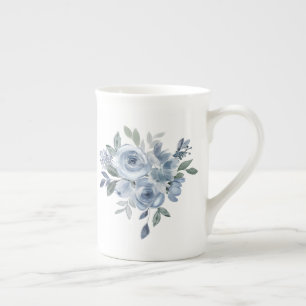 Caneca De Porcelana Amante de Flores Azuis