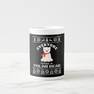 Caneca De Porcelana Amante de os animais da família do Urso Polar Boni