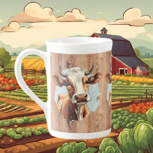 Caneca De Porcelana Amantes de vacas marrons e bonitas País