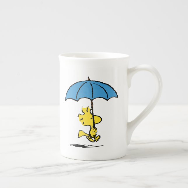 Caneca De Porcelana Amendoins | Woodstock Blue Umbrella (Direita)