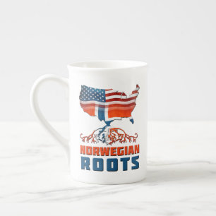 Caneca De Porcelana American Norueguês Roots Cup