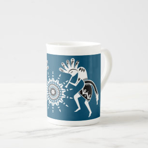 Caneca De Porcelana Americanos nativos - Sun Dancing Kokopelli 2