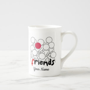 Caneca De Porcelana Amigos - F2509A