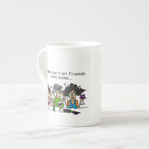 Caneca De Porcelana Amigos não deixam amigos virem sozinhos