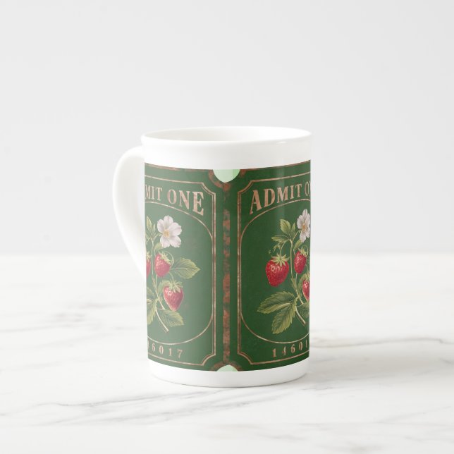 Caneca De Porcelana Amit one - Morango (Frente Esquerda)