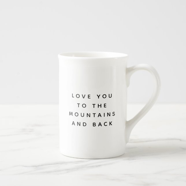 Caneca De Porcelana Amo-te às montanhas e ao som da China Mug (Direita)