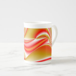 Caneca De Porcelana Amor e Abstrato 3D Rainbowart Dourado