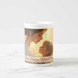 Caneca De Porcelana Amor Materno Terno em Luz Florescente
