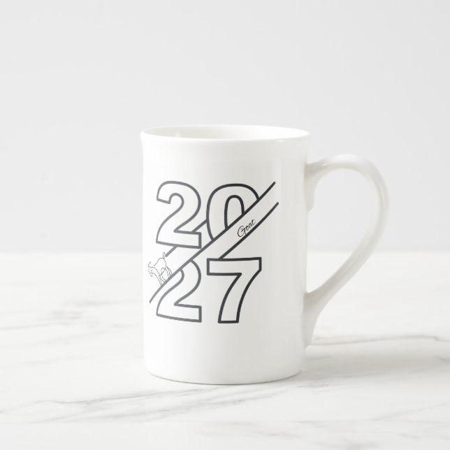 Caneca De Porcelana Ano da Cabra 2027 (Direita)