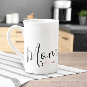 Caneca De Porcelana Ano de Fundação Personalizado da Mamãe