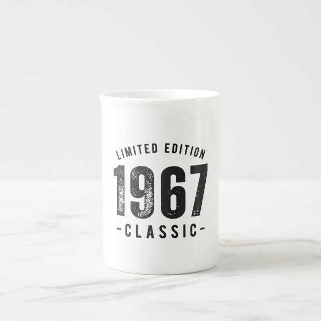 Caneca De Porcelana Ano de Nascimento Clássico de 1967 (Frente)