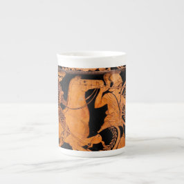 Caneca De Porcelana Antiguamente grego Black-Figure Art Bone China Mug