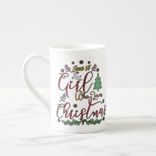 Caneca De Porcelana Apenas Uma Menina Que Ama O Natal