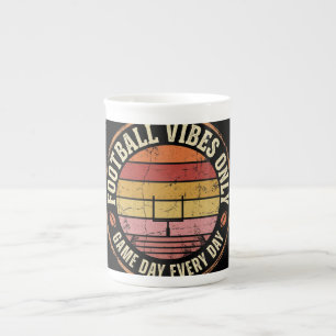 Caneca De Porcelana Apenas Vibrações de Futebol Esportes Vintage