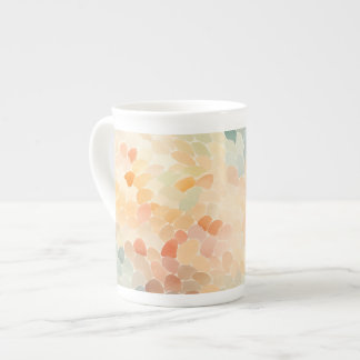 Caneca De Porcelana Aquarela Abstrata em Pastel Suave