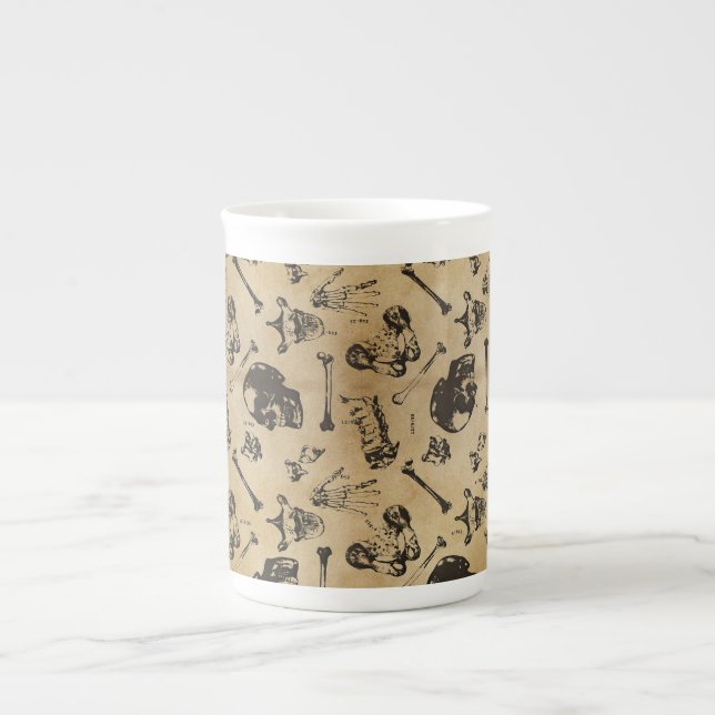 Caneca De Porcelana Arqueologia da Anatomia Óssea (Frente)
