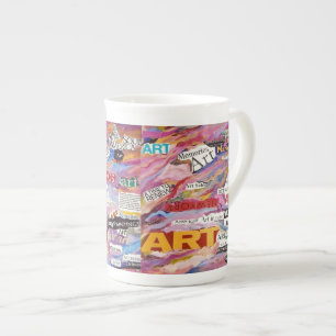 Caneca De Porcelana Art Bone China Mug