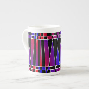 Caneca De Porcelana Art Deco "Fraturado" por Kenneth Yoncich