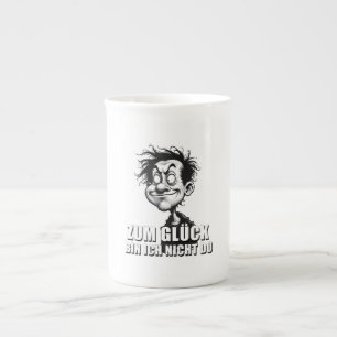 Caneca De Porcelana Arte de desenho animado com citação "Graças a Deus