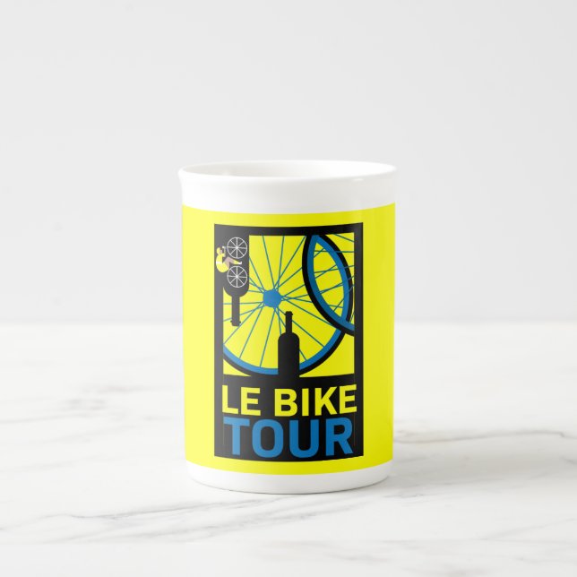 Caneca De Porcelana Arte de Itinerários de Bike (Frente)