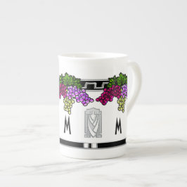 Caneca De Porcelana Arte Deco Graphics - Monogrammed (Bone China Mug)
