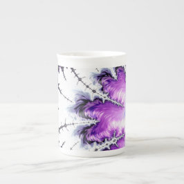Caneca De Porcelana Arte Fractal Gradiente Colorida Moderna