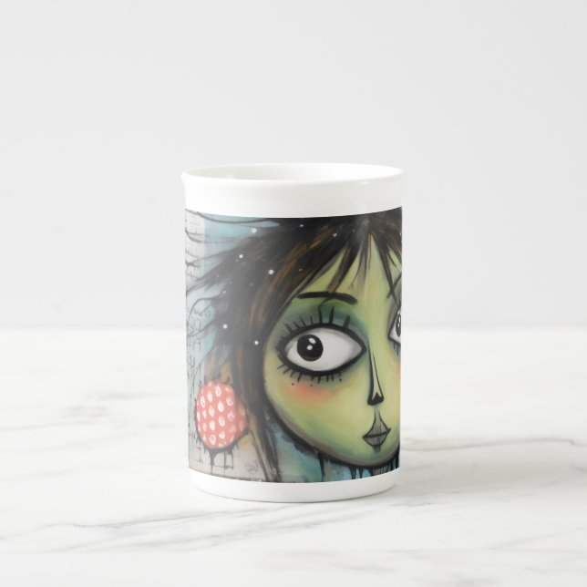 Caneca De Porcelana ArtLady 20 Encantada e angustiada (Frente)