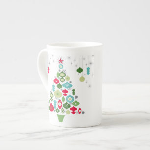 Caneca De Porcelana árvore de natal retrógrada moderna
