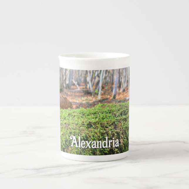 Caneca De Porcelana Árvore falsa no outono - Personalizado (Frente)
