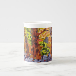 Caneca De Porcelana Árvores Abstratas