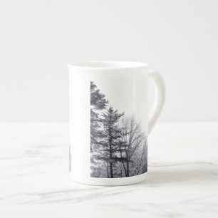 Caneca De Porcelana Árvores cobertas por neve:Vertical